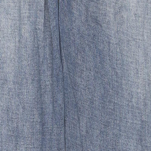 Armani Exchange Womens Blue Cotton Straight Jeans Size 28 in L32 in Regular Zip