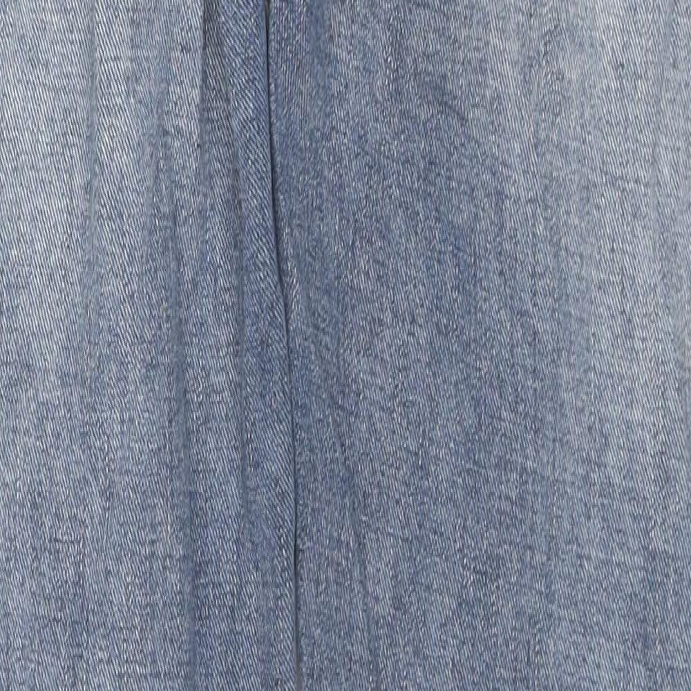 Armani Exchange Womens Blue Cotton Straight Jeans Size 28 in L32 in Regular Zip