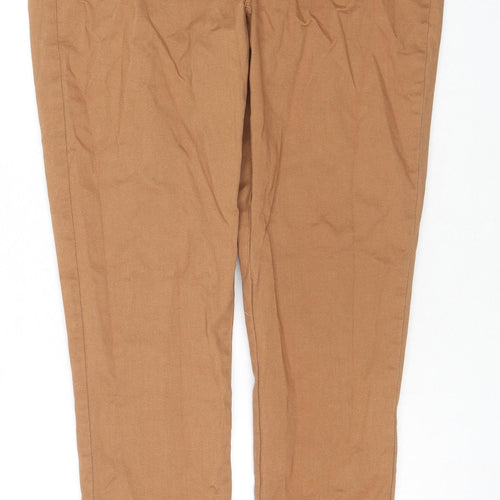 Nutmeg Womens Brown Cotton Jegging Jeans Size 14 L27 in Regular