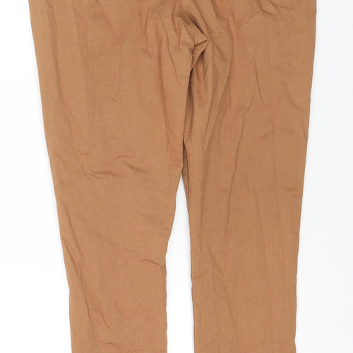 Nutmeg Womens Brown Cotton Jegging Jeans Size 14 L27 in Regular