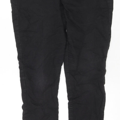 Peacocks Womens Black Cotton Skinny Jeans Size 12 L28 in Regular