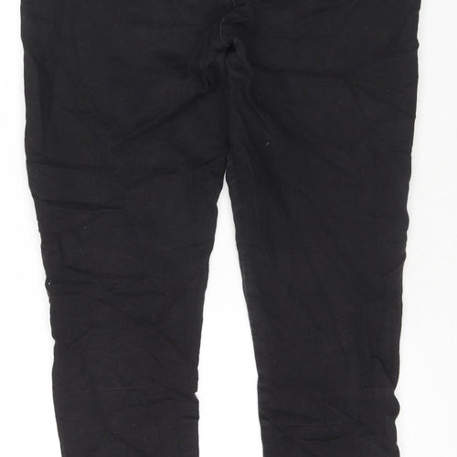 Peacocks Womens Black Cotton Skinny Jeans Size 12 L28 in Regular