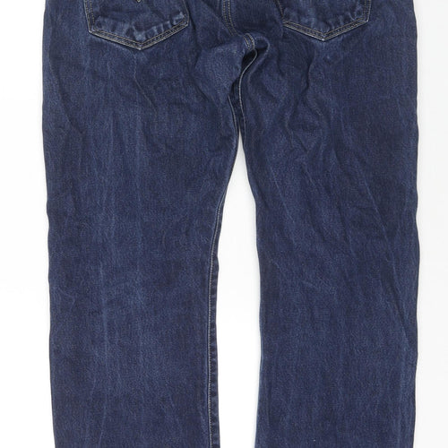 Levi's Mens Blue Cotton Straight Jeans Size 34 in L30 in Regular Zip