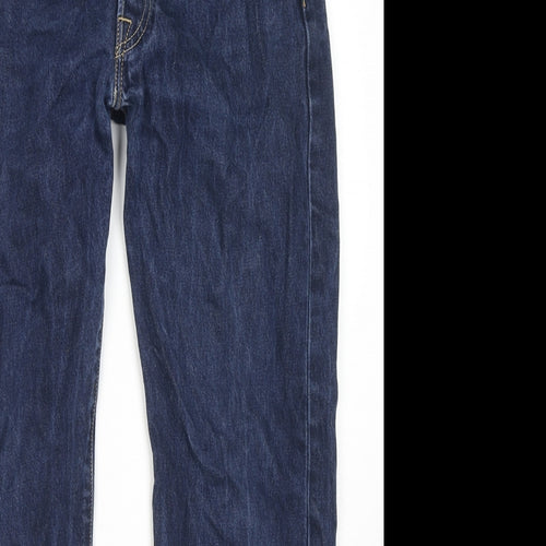 Levi's Mens Blue Cotton Straight Jeans Size 34 in L30 in Regular Zip