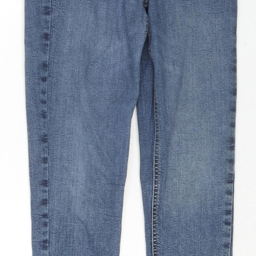 Topshop Womens Blue Cotton Skinny Jeans Size 26 in L30 in Regular Zip