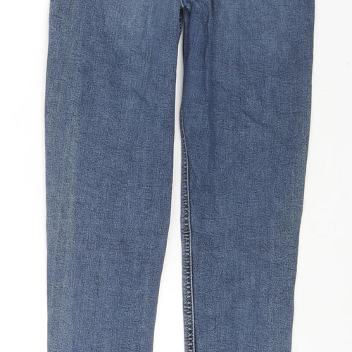 Topshop Womens Blue Cotton Skinny Jeans Size 26 in L30 in Regular Zip