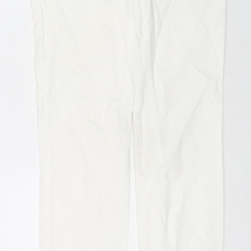 Zara Womens White Cotton Skinny Jeans Size 6 L30 in Regular Zip