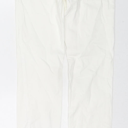 Zara Womens White Cotton Skinny Jeans Size 6 L30 in Regular Zip