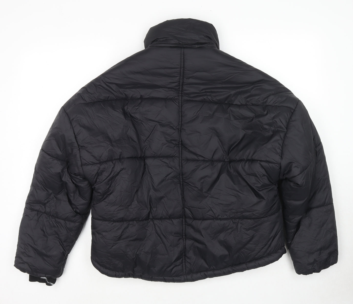 Boohoo Womens Black Puffer Jacket Jacket Size 8 Zip