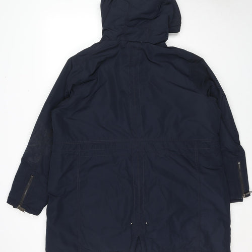 Marks and Spencer Womens Blue Rain Coat Jacket Size XL Zip