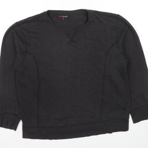 USS Team Womens Black Cotton Pullover Sweatshirt Size M Pullover