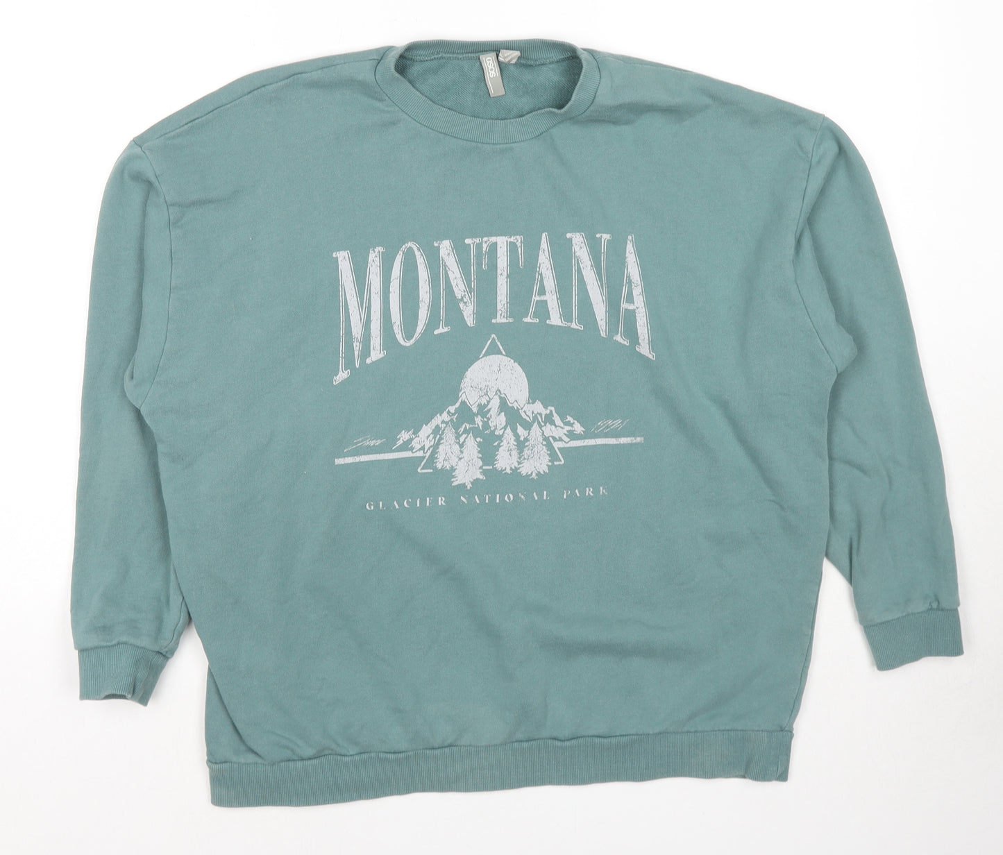 ASOS Womens Blue Cotton Pullover Sweatshirt Size 10 Pullover - Montana