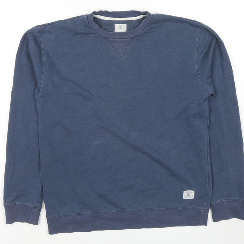 DC Shoes Mens Blue Cotton Pullover Sweatshirt Size M