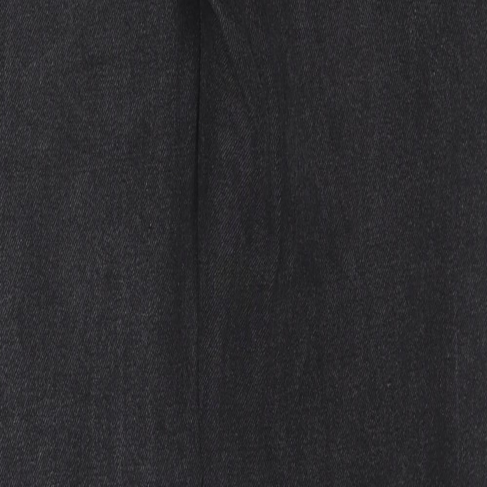 Topman Mens Black Cotton Straight Jeans Size 32 in L34 in Regular Zip