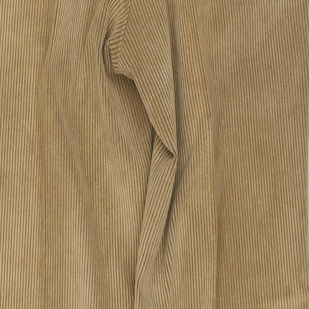 SevenSeas Mens Beige Cotton Trousers Size L L32 in Regular Zip