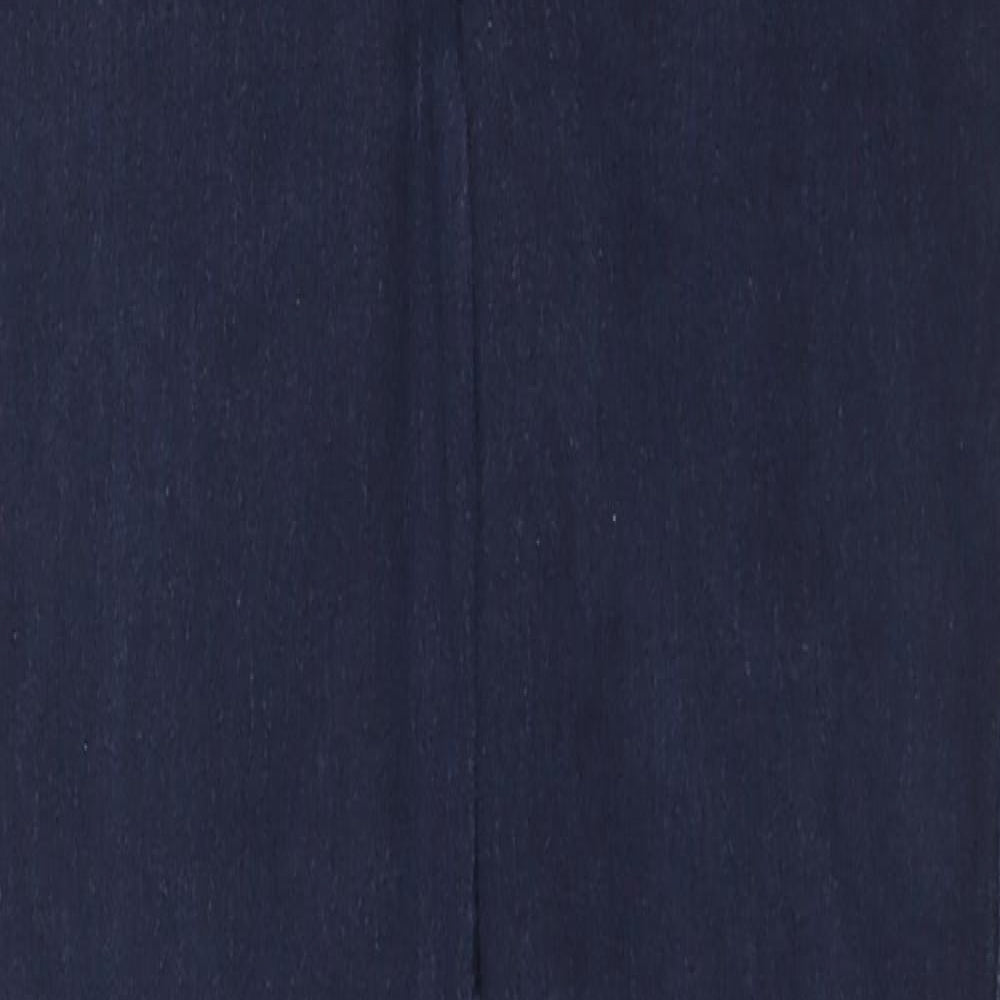 Marks and Spencer Womens Blue Cotton Skinny Jeans Size 10 L29 in Regular Zip