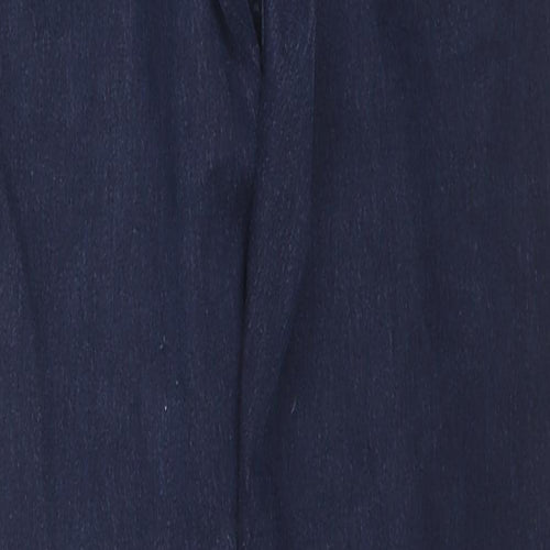 Marks and Spencer Womens Blue Cotton Skinny Jeans Size 10 L29 in Regular Zip