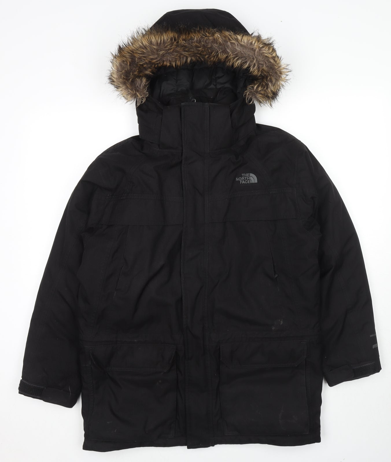The North Face Boys Black Windbreaker Jacket Size L Zip