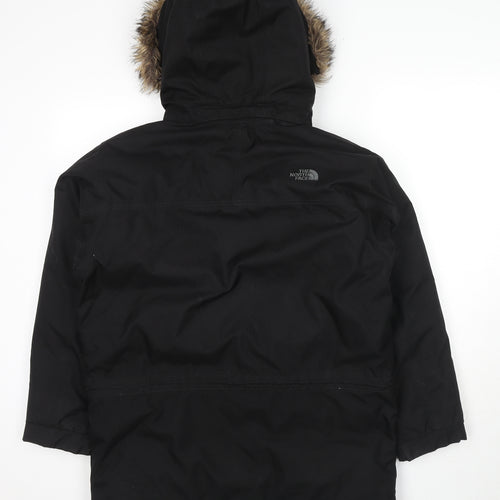 The North Face Boys Black Windbreaker Jacket Size L Zip