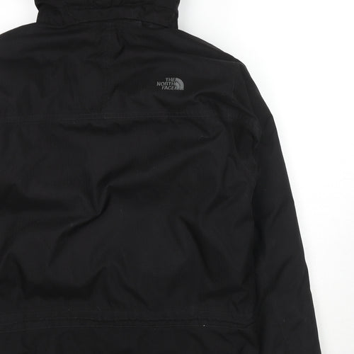 The North Face Boys Black Windbreaker Jacket Size L Zip