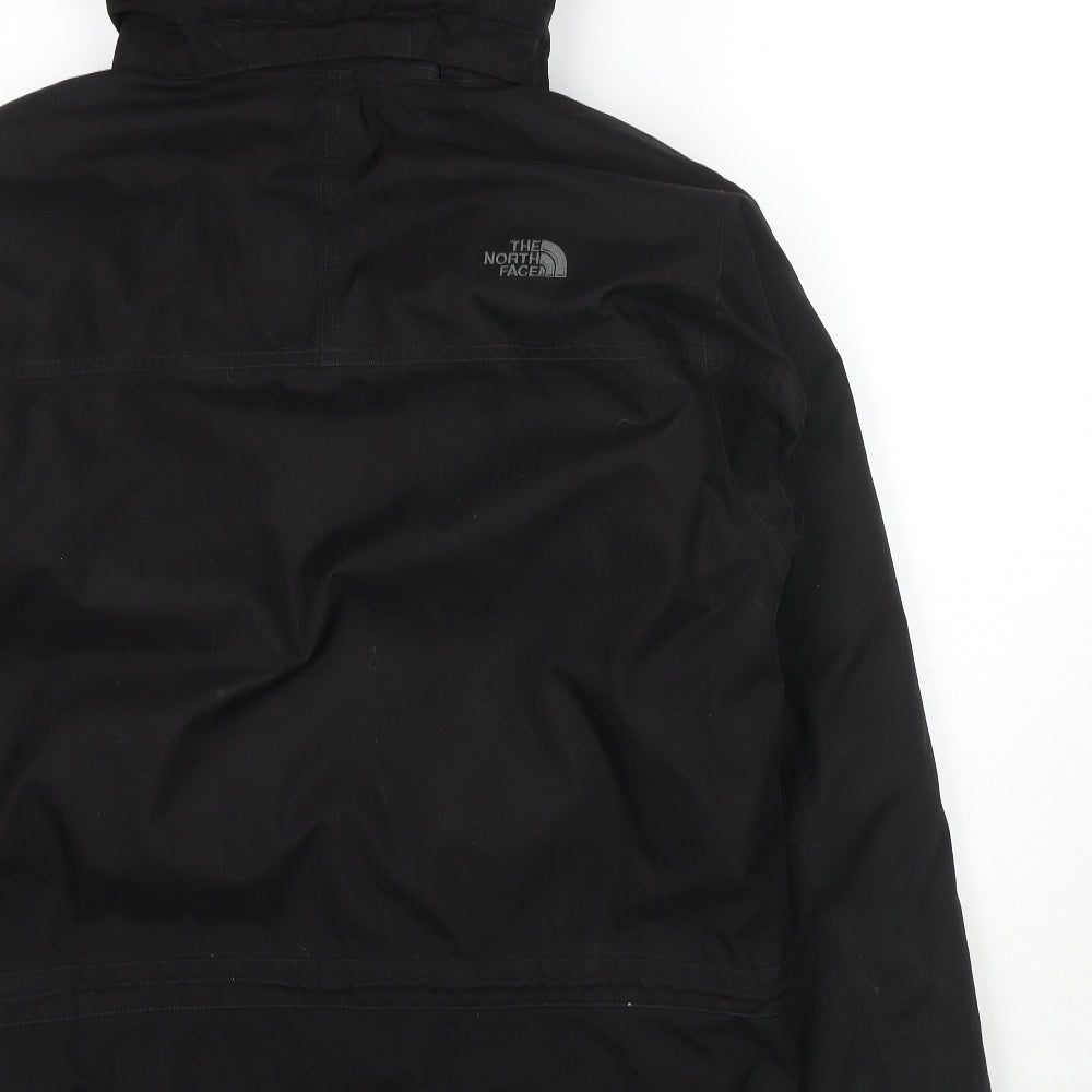 The North Face Boys Black Windbreaker Jacket Size L Zip