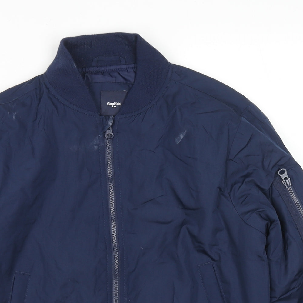 Gap Boys Blue Bomber Jacket Jacket Size 10-11 Years Zip