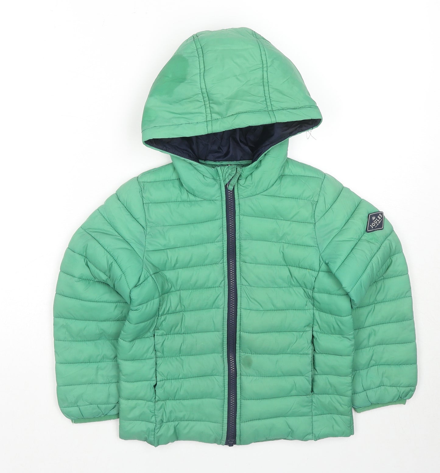 Joules Boys Green Puffer Jacket Jacket Size 5 Years Zip