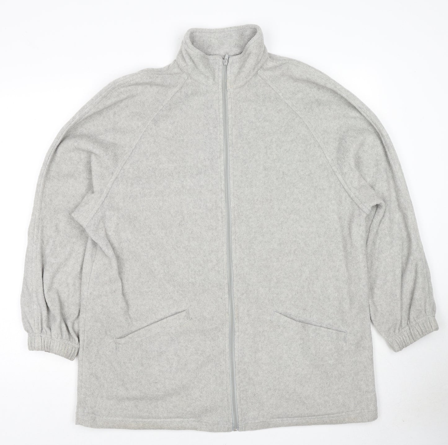 Casual Comfort Womens Grey Jacket Size 18 Zip