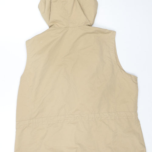 EWM Womens Brown Gilet Waistcoat Size L Zip