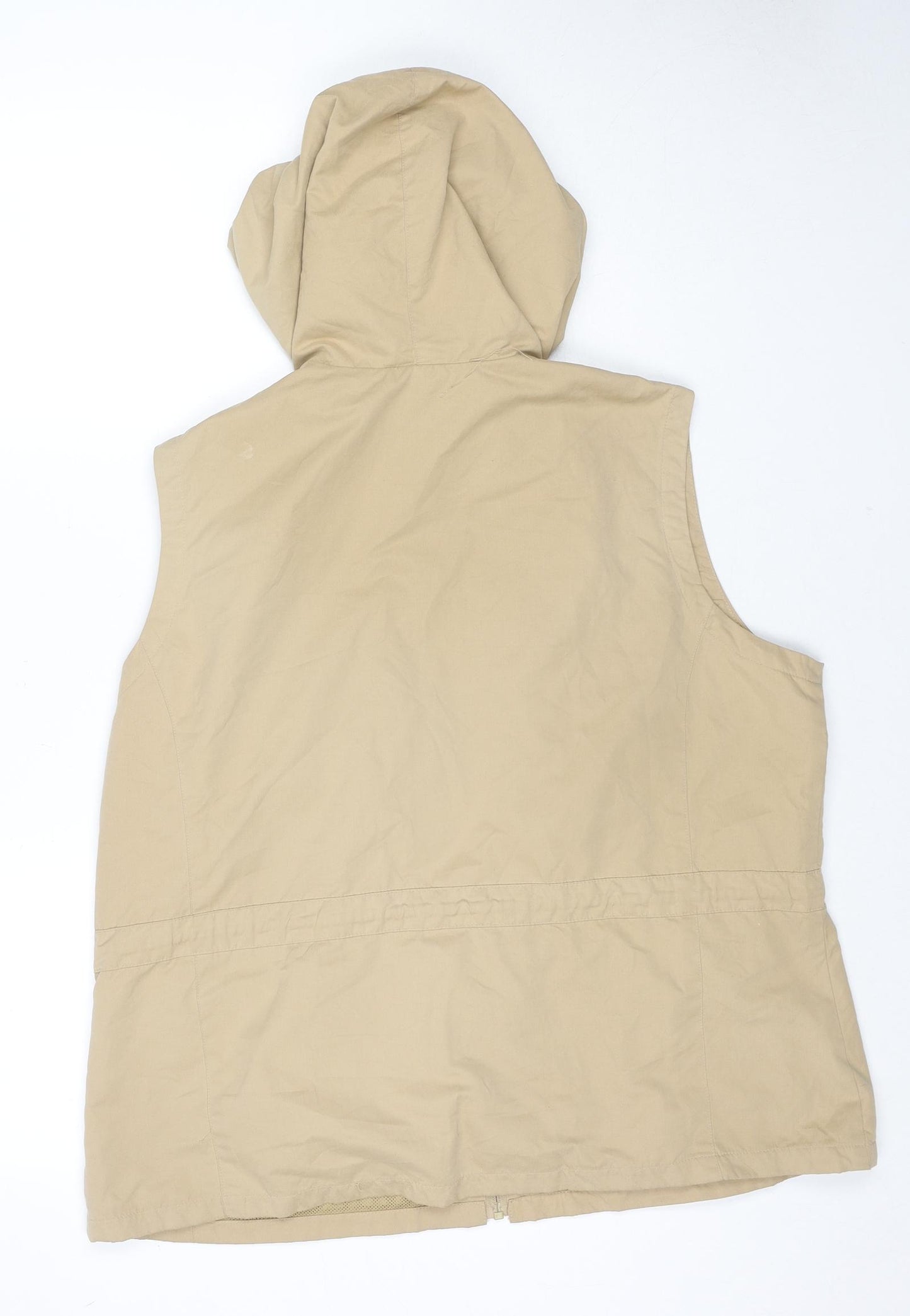 EWM Womens Brown Gilet Waistcoat Size L Zip