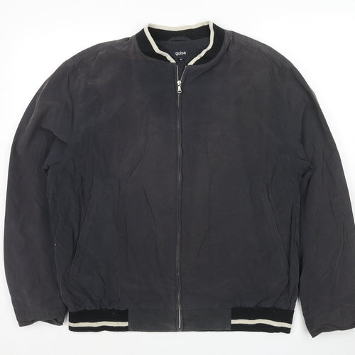 Guise Mens Black Bomber Jacket Jacket Size XL Zip