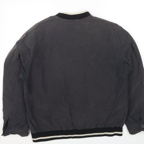 Guise Mens Black Bomber Jacket Jacket Size XL Zip