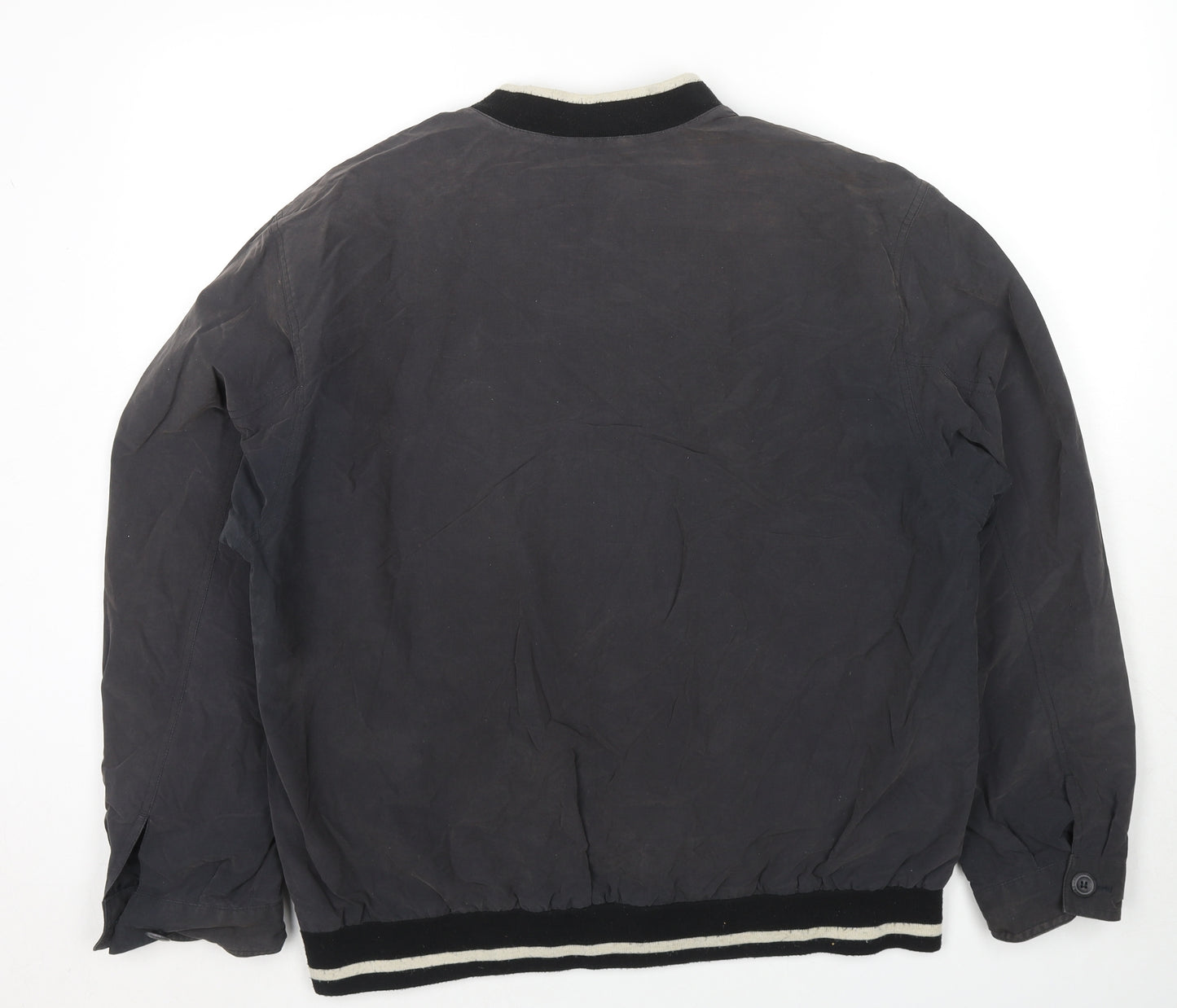 Guise Mens Black Bomber Jacket Jacket Size XL Zip