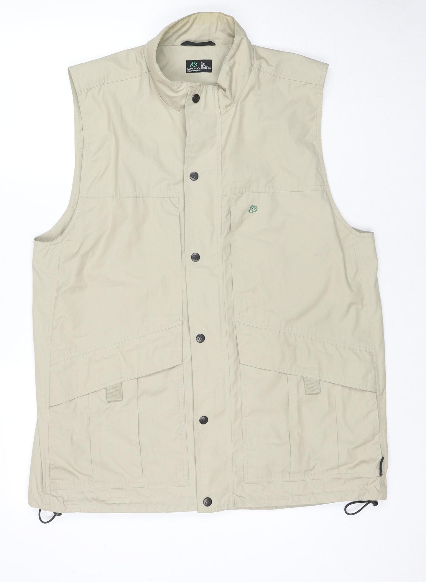 Craghoppers Mens Beige Gilet Waistcoat Size L Zip