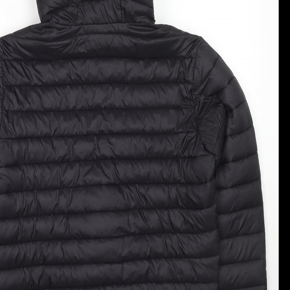 H&M Mens Black Puffer Jacket Jacket Size S Zip