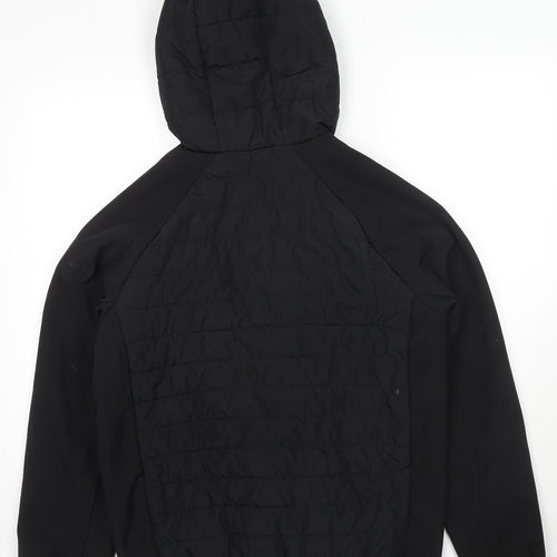 Alpha One Mens Black Windbreaker Jacket Size M Zip