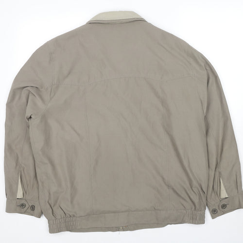 Wellington Mens Beige Bomber Jacket Jacket Size XL Zip