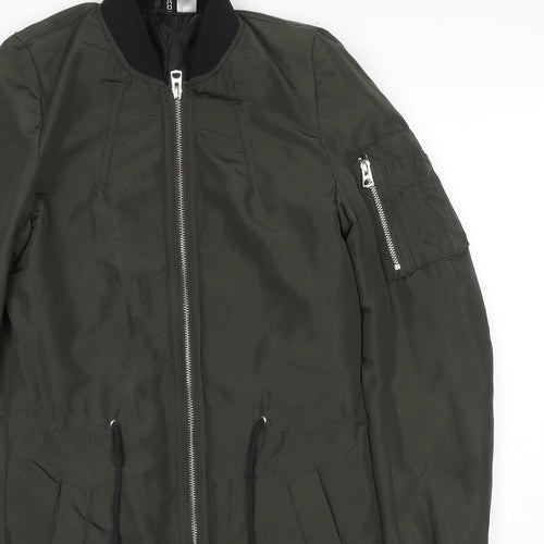 Divided by H&M Womens Green Parka Jacket Size 6 Zip
