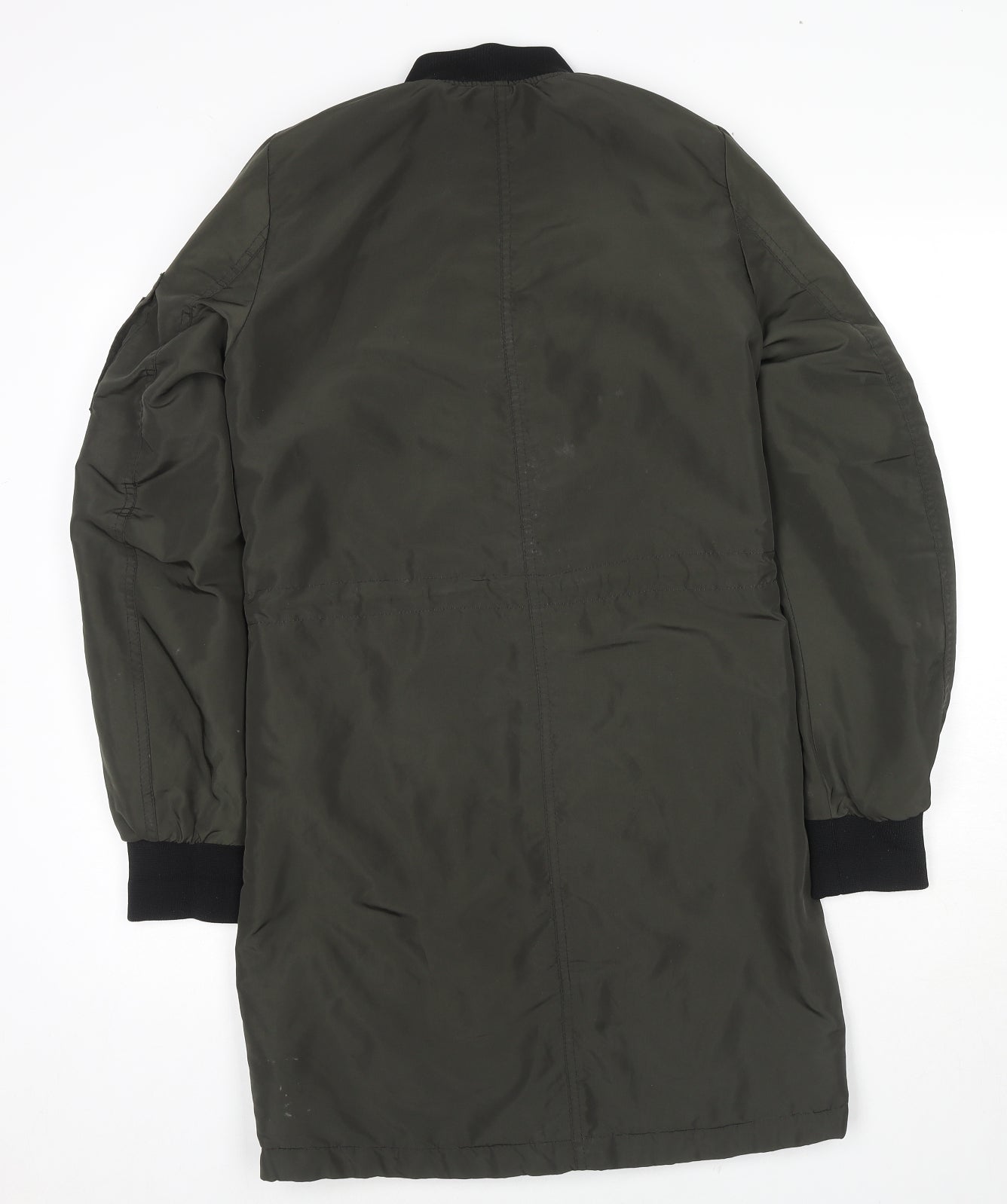 H&M Womens Green Parka Jacket Size 6 Zip