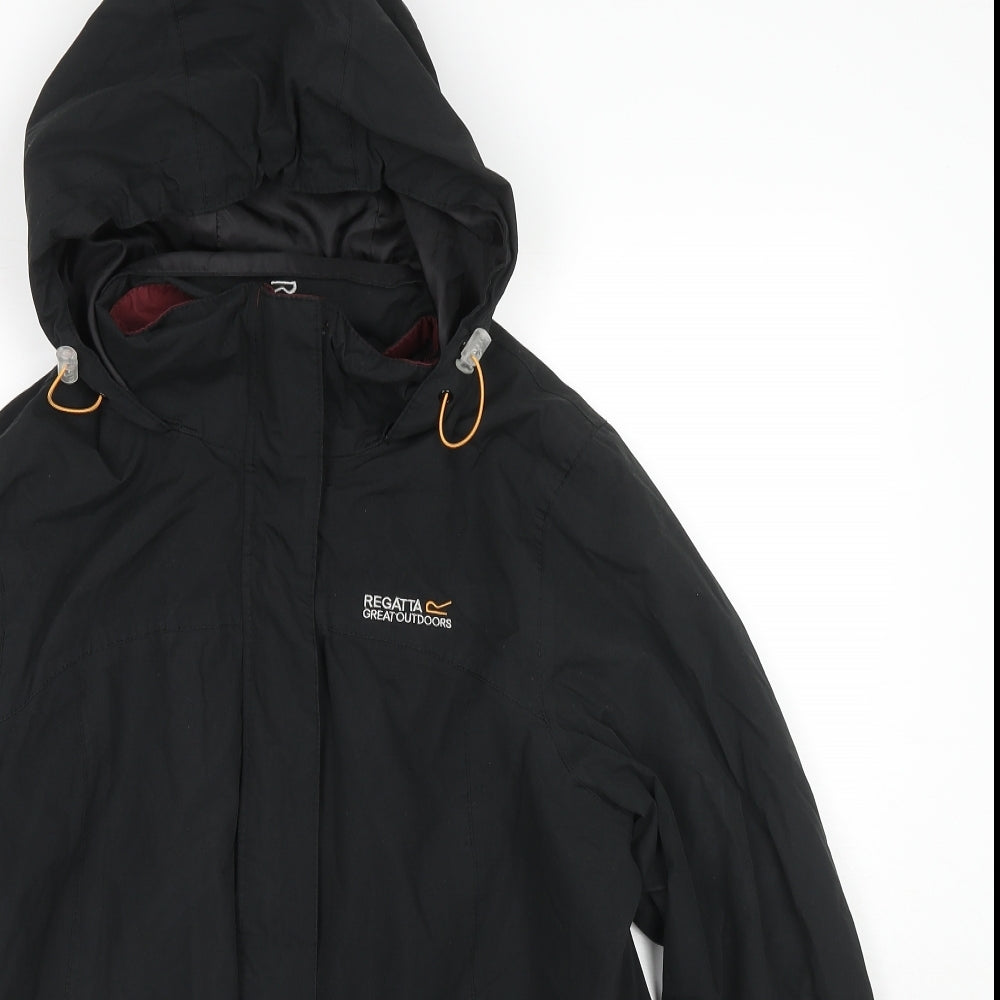 Regatta Womens Black Windbreaker Jacket Size 14 Zip