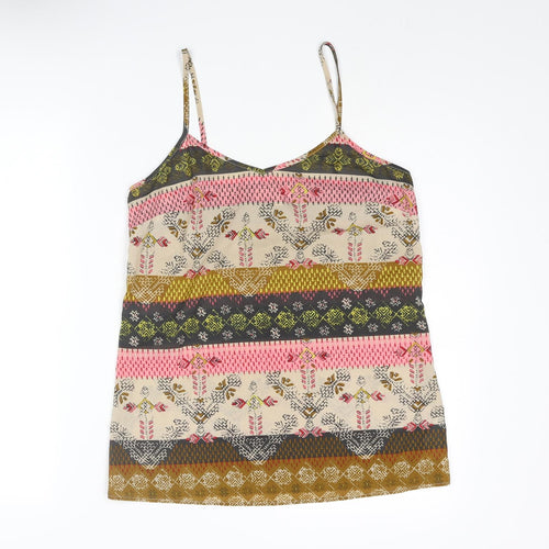 NEXT Womens Multicoloured Geometric Polyester Camisole Blouse Size 8 Sweetheart