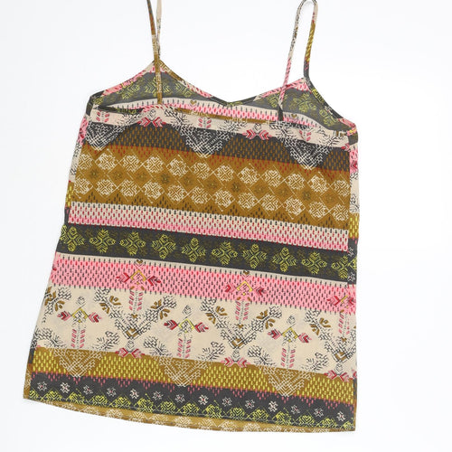 NEXT Womens Multicoloured Geometric Polyester Camisole Blouse Size 8 Sweetheart