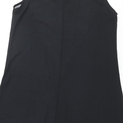 Stella Morgan Womens Black Polyester Shift Size 12 Scoop Neck Pullover - Gemstone Print