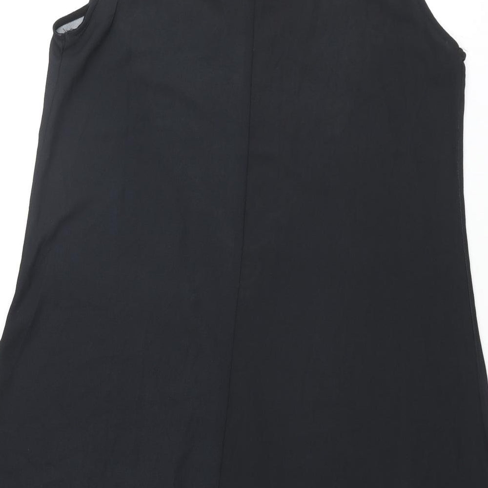 Stella Morgan Womens Black Polyester Shift Size 12 Scoop Neck Pullover - Gemstone Print