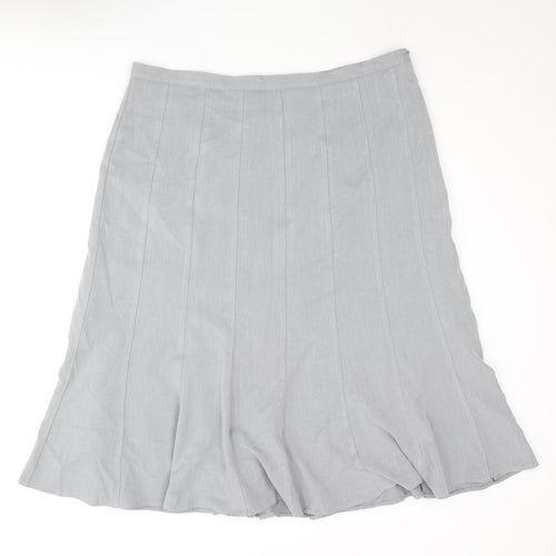 Bonmarché Womens Gold Polyester Trumpet Skirt Size 18 Zip