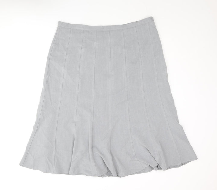 Bonmarché Womens Gold Polyester Trumpet Skirt Size 18 Zip