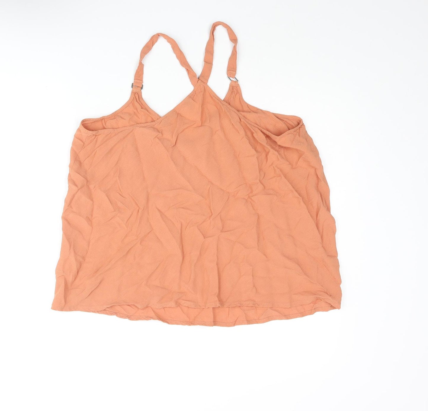 New Look Womens Pink Viscose Camisole Blouse Size 16 V-Neck