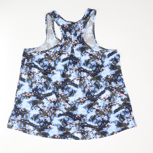 GOODMOVE Womens Multicoloured Camouflage Polyester Basic Tank Size 16 Scoop Neck Pullover