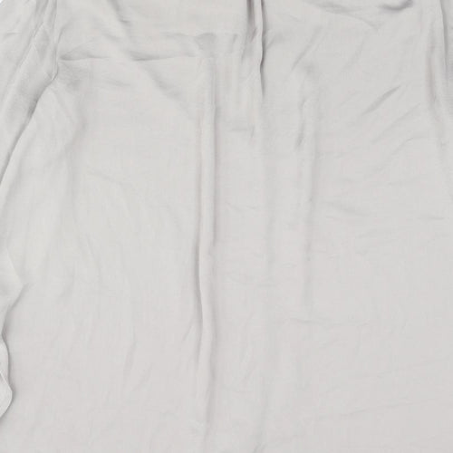 Marks and Spencer Womens Grey Polyester Tunic Blouse Size 14 V-Neck