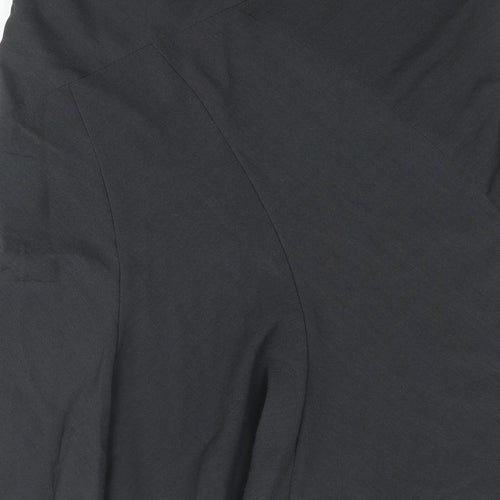 Marks and Womens Grey Polyester Trumpet Skirt Size 12 Zip